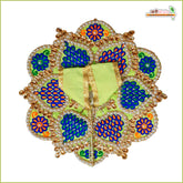 Blended Thread Moti Work Green Laddu Gopal Poshak